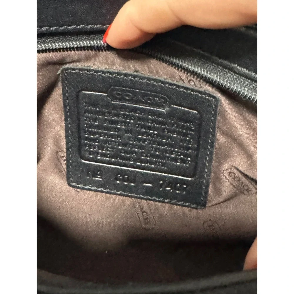 Coach Y2K VTG Mercer Demi 7407 black nylon mini shoulder bag clutch purse